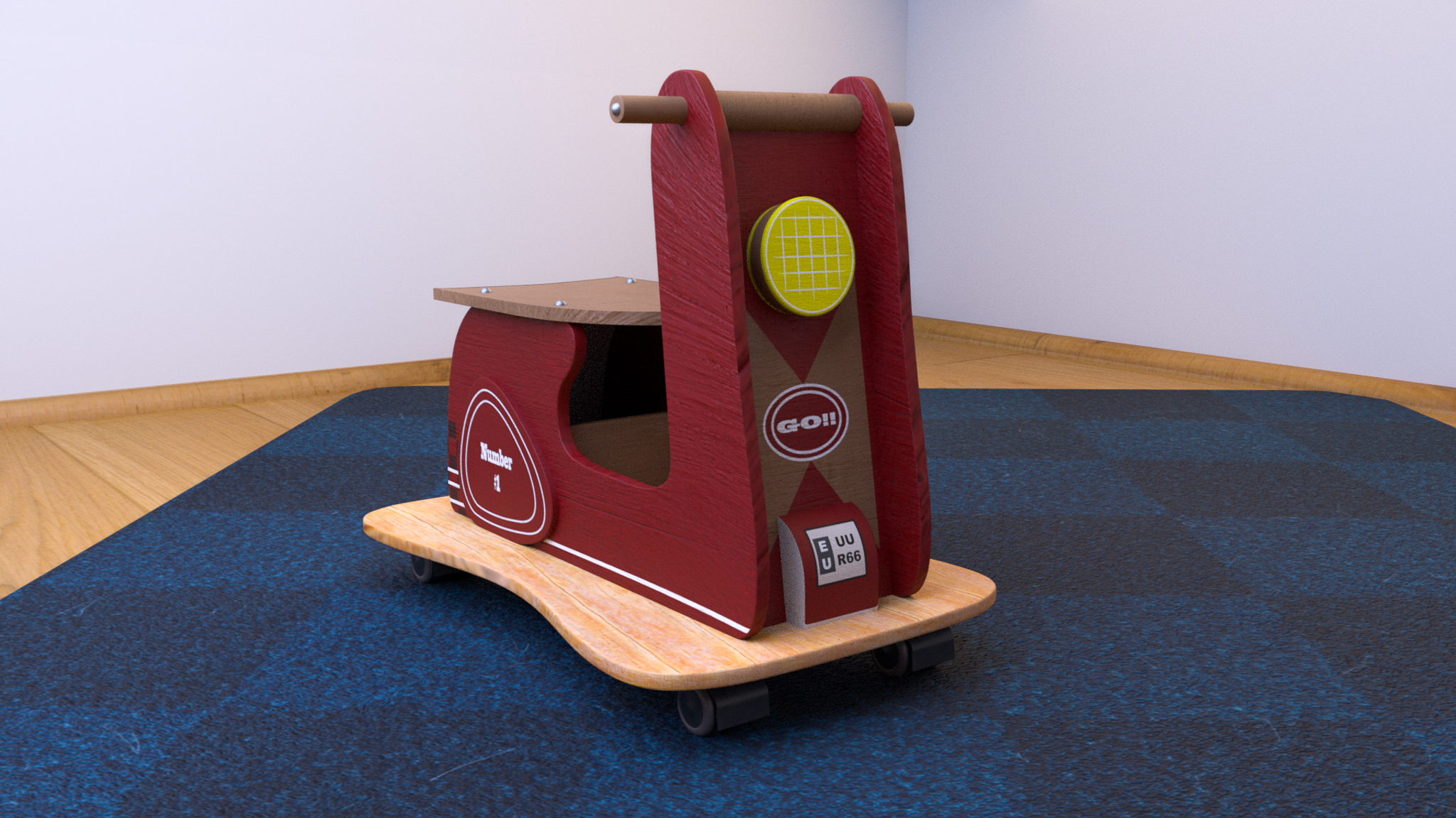3D Modell of a children's wood toy #1