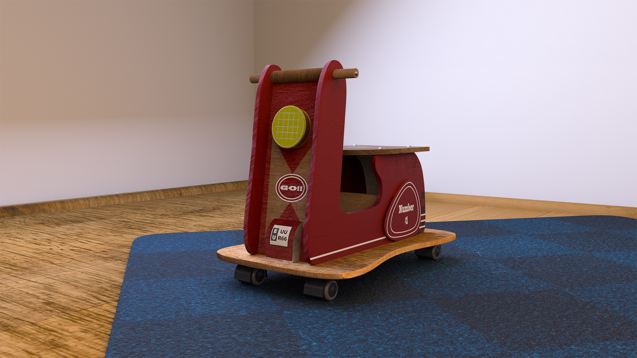3D Modell of a children's wood toy #2