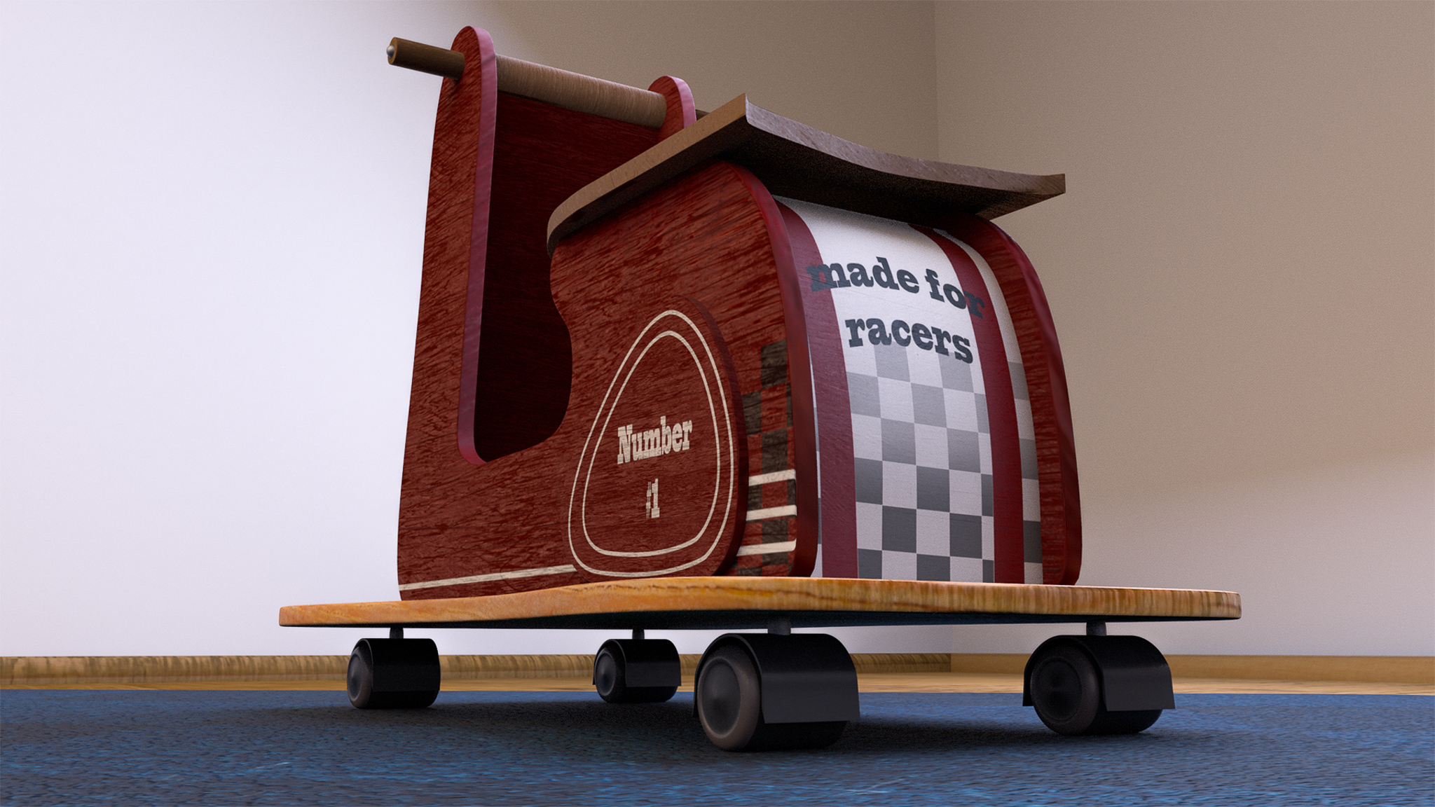 3D Modell of a children's wood toy #3